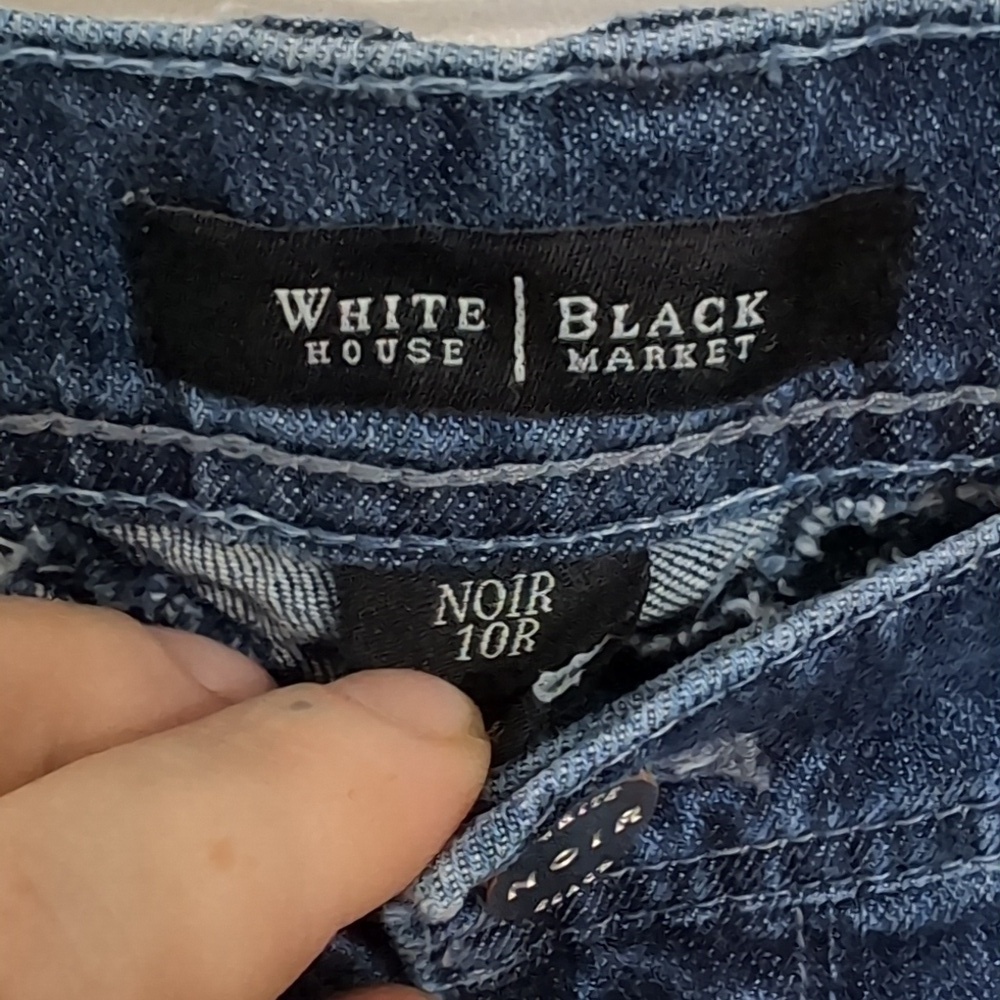 White House Black Market Noir Glamorous Boot Cut Jean Size 10R - Picture 2 of 6
